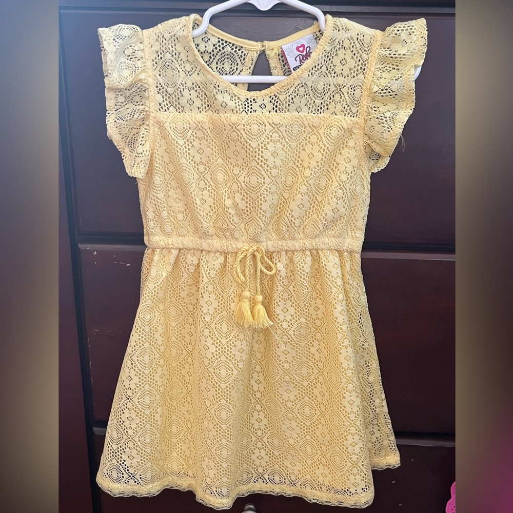 Red Love yellow toddler dress